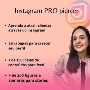 Imagem de capa para o Curso online Instagram PRO piercer