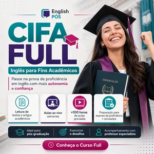 Imagem do curso CIFA Full - Curso de Ingês para Fins Acadêmicos - Com Aulas ao Vivo