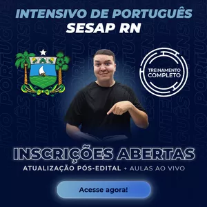 Imagem de capa para o Curso online Intensivo de Português para SESAP RN: Secretaria de Saúde do RN