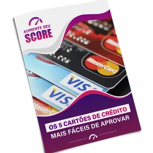 Imagem de capa para o Ebook Os 5 Cartões de Crédito Mais Fáceis de Aprovar