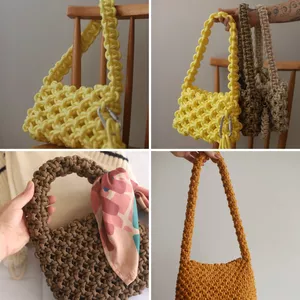 Imagem de capa para o Curso online Bolsa Lu de Macramê - IALAI ART Por Laiz Alionço