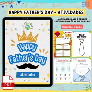 Imagem de capa para o Ebook Happy Father's Day - Atividades