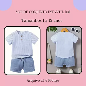 Imagem de capa para o Ebook Molde Conjunto Infantil Rai