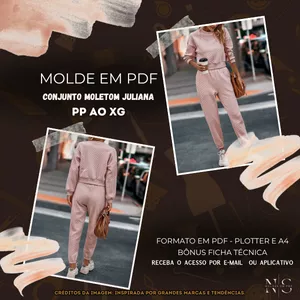 Imagem de capa para o Curso online ✨[Molde em PDF] - Conjunto Moletom Juliana ID 3867483 [PP ao XG]
