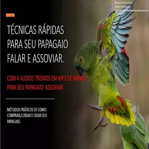 Imagem de capa para o Ebook Técnicas Rápidas para seu PAPAGAIO falar e assoviar.