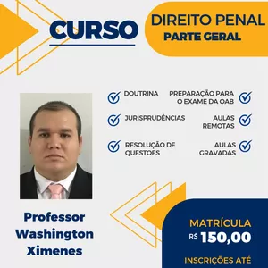 Imagem do curso Curso de Direito Penal - Parte Geral