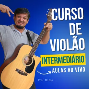 Imagem de capa para o Curso online Curso de Violão - Intermediário - AULAS AO VIVO