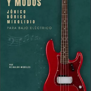 Imagen de portada para Ebook Intervalos y Modos, Jónico, Dórico y Mixolidio, para Bajo Eléctrico