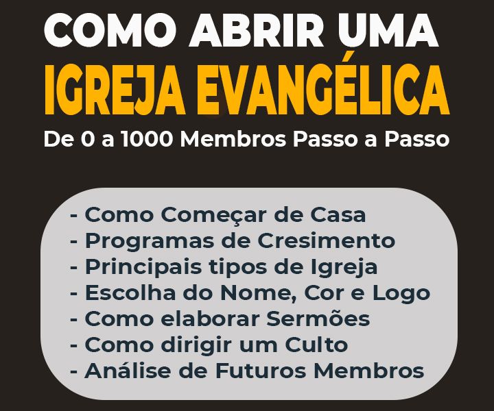 Imagem do curso E-book Como Abrir Uma Igreja Evangélica de 0 a 1000 Membros Passo a Passo