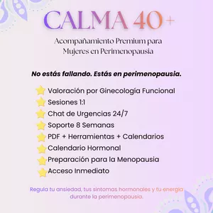 Imagen de portada para Ebook CALMA 40+  Guía Avanzada para Regular Ansiedad y Síntomas de Perimenopausia