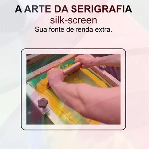 Imagem de capa para o Ebook Aprenda Serigrafia e Tenha uma Renda Extra 