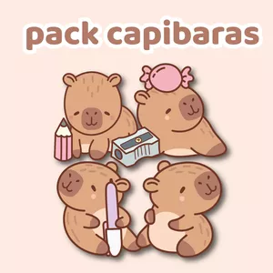 Imagen de portada para Ebook imágenes capibaras para estikers 