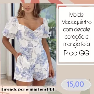 Imagem de capa para o Ebook Molde Macaquinho com decote coração e manga fofa