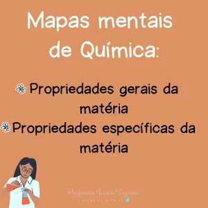 Imagem de capa para o Ebook Mapas mentais de Química - Propriedades gerais e específicas da matéria