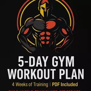 Cover image for Ebook Build Muscle Workout Program – 5 Days a Week – 4 Weeks (PDF)