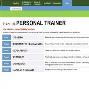 Imagem de capa para o Ebook Planilha para Personal Trainer em Excel 5.0