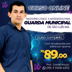 Imagem do curso Matemática e R.L. para Guarda Municipal de São Luís/MA