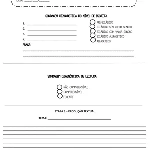 Imagem de capa para o Curso online Ficha de Sondagem Diagnóstica - Leitura, escrita e produção textual