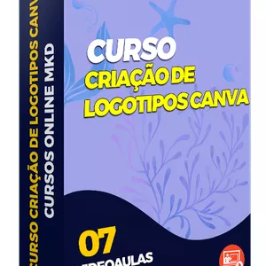 Imagem de capa para o Curso online Como criar Logomarca com o Canva