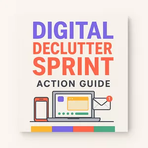 Cover image for Ebook Digital Declutter Sprint - Action Guide
