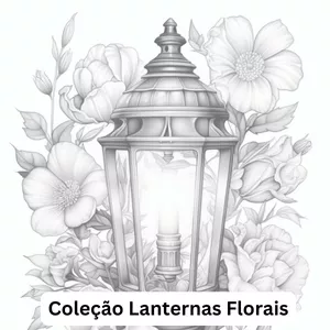 Imagem de capa para o Ebook Coleção Lanternas Florais - 50 Páginas para Colorir