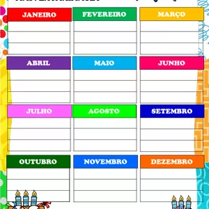 Imagem de capa para o Ebook CARTAZ ANIVERSARIANTES