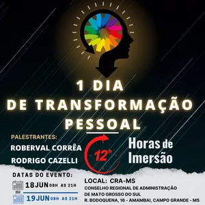 Imagem de capa para o Evento presencial 1 DIA DE TRANSFORMAÇÃO PESSOAL  - L1