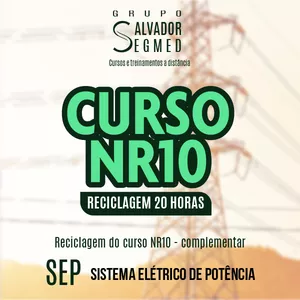 Imagem de capa para o Curso online Reciclagem do Curso de NR10 Complementar – SEP (Sistema Elétrico de Potência) 20 Horas