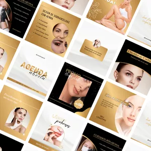 Imagem de capa para o Curso online CANVA PACK ESTÉTICA E BELEZA DOURADO