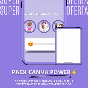 Imagem de capa para o Curso online PACK CANVA STORIES POWER ⚡