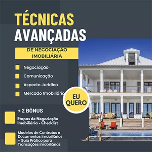Imagem de capa para o Ebook Técnicas Avançadas de Negociação Imobiliária