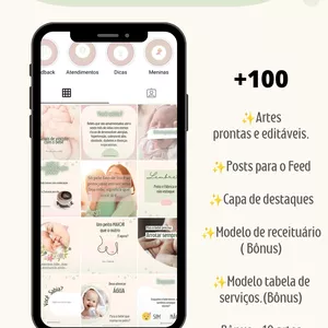 Imagem de capa para o Ebook Pack Canva Consultora de Amamentação 