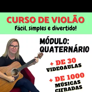 Imagem de capa para o Curso online Curso de Violão Básico com a Professora Liliane Valentini - Módulo Quaternário