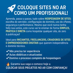 Imagem de Curso de hospedagem de sites com certificado criado por Anderson Informática na hotmart