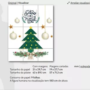 Imagem de capa para o Ebook Painel Temático "Então É Natal" com Árvore e Enfeites (9 Folhas A4 para Imprimir)