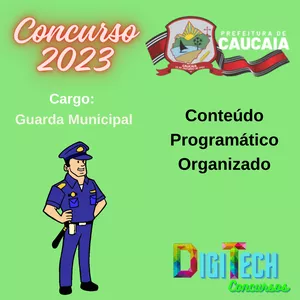 Imagem de capa para o Ebook Conteúdo Programático Organizado - Guarda Municipal - Concurso de Caucaia 2023