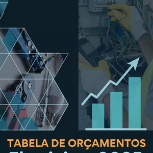 Imagem de capa para o Ebook Tabela de orçamentos - eletricista (Atualizada 2025)