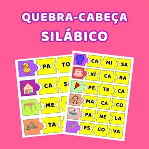 Imagem de capa para o Ebook QUEBRA-CABEÇA SILÁBICO (Dissílabas e Trissílabas)