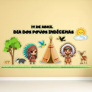 Imagem de capa para o Ebook Painel Dia dos Povos Indígenas Para imprimir