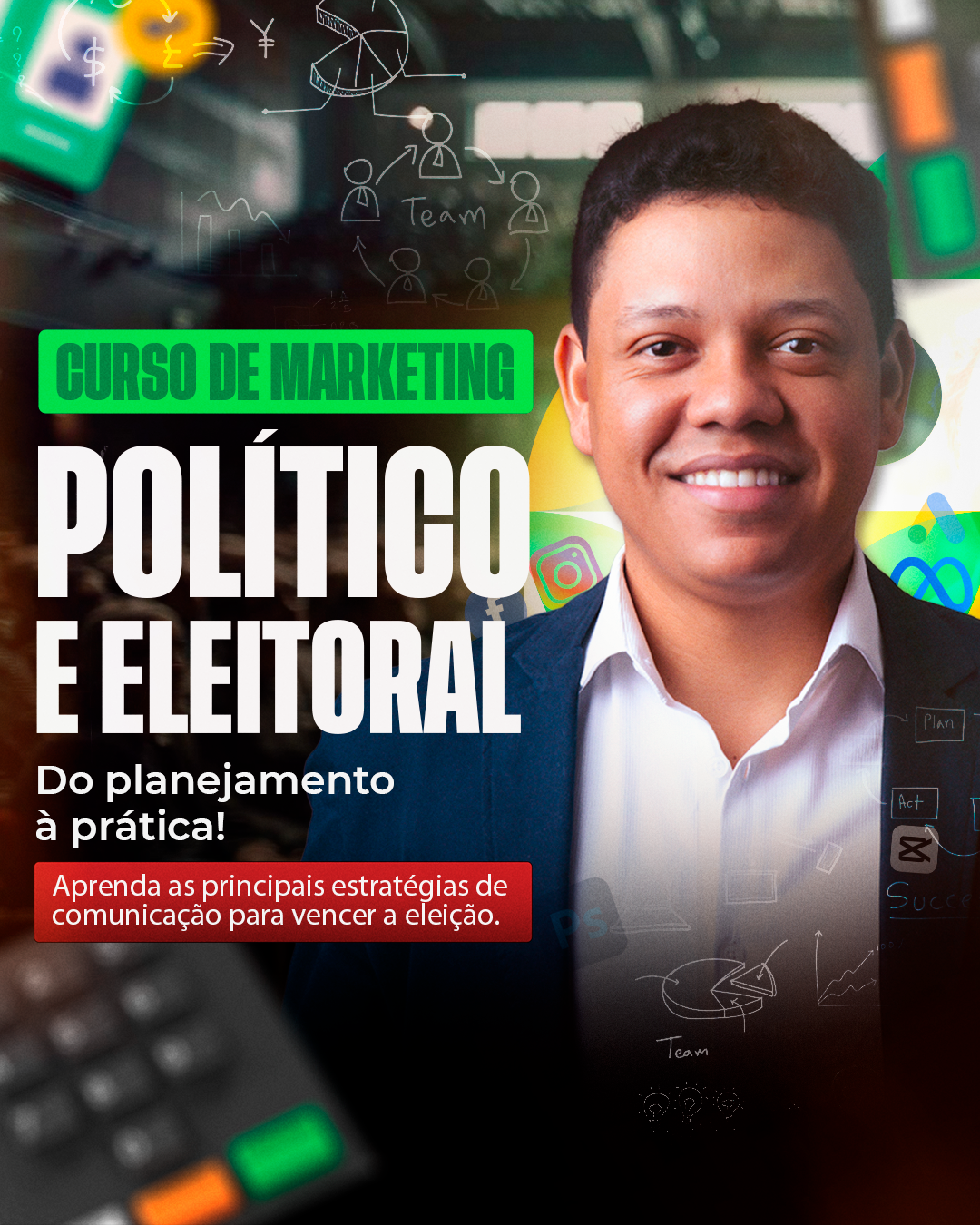 Imagem do curso Vencendo Eleições - Marketing Político e Eleitoral 