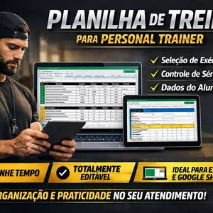 Imagem de capa para o Ebook Planilha de treino para Personal trainer 