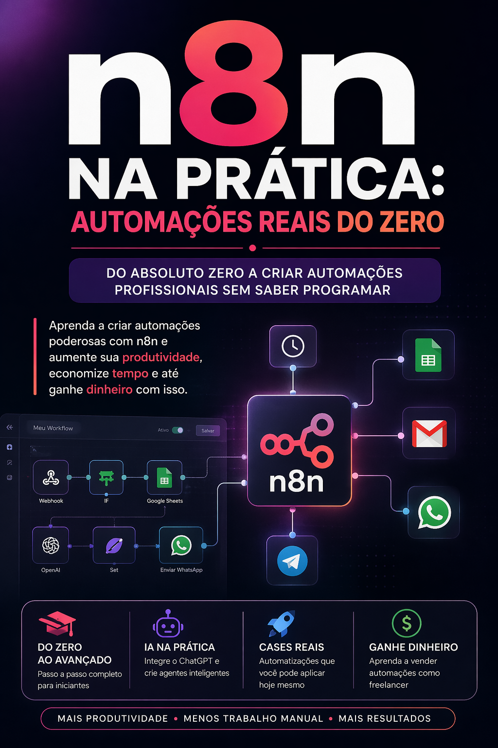 Imagem do curso O n8n na prática: automações reais do zero