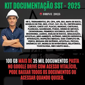 Imagem de capa para o Curso online Documentos Segurança do Trabalho - KIT DOCUMENTAÇÃO SST 2025 ( 100GB DE CONTEÚDO)