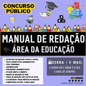 Imagem de capa para o Ebook MANUAL DE REDAÇÃO ÁREA DA EDUCAÇÃO - (EDUCAÇÃO E FÉ - ENEM E CONCURSOS) 