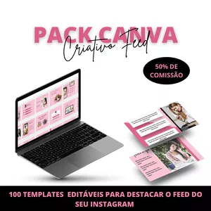 Imagem de capa para o Curso online Pack Canva Criativo Feed