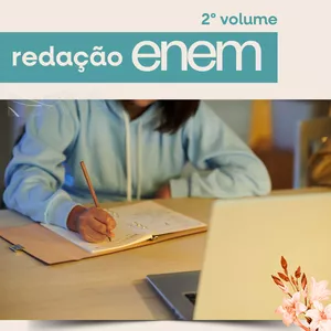 Imagem de capa para o Ebook Redação Enem - 2º volume - Ebook com 10 propostas de redação modelo Enem