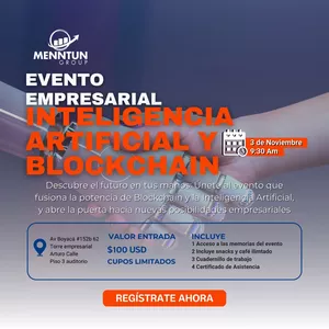 Imagen de portada para Evento presencial BLOCKGENIUS AI CONFERENCE 