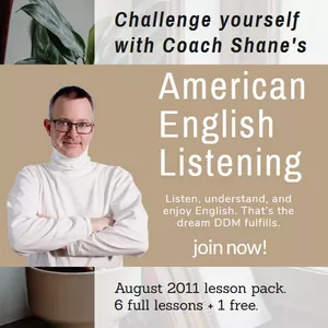 Cover image for Online course Coach Shane's American English Listening - August 2011