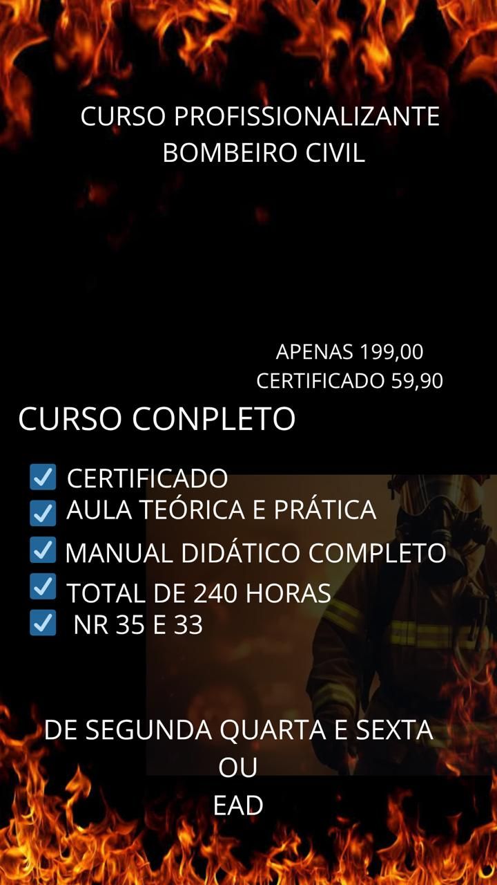 Imagem do curso curso bombeiro civil 