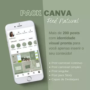 Imagem do curso Pack Canva - Feed Natural